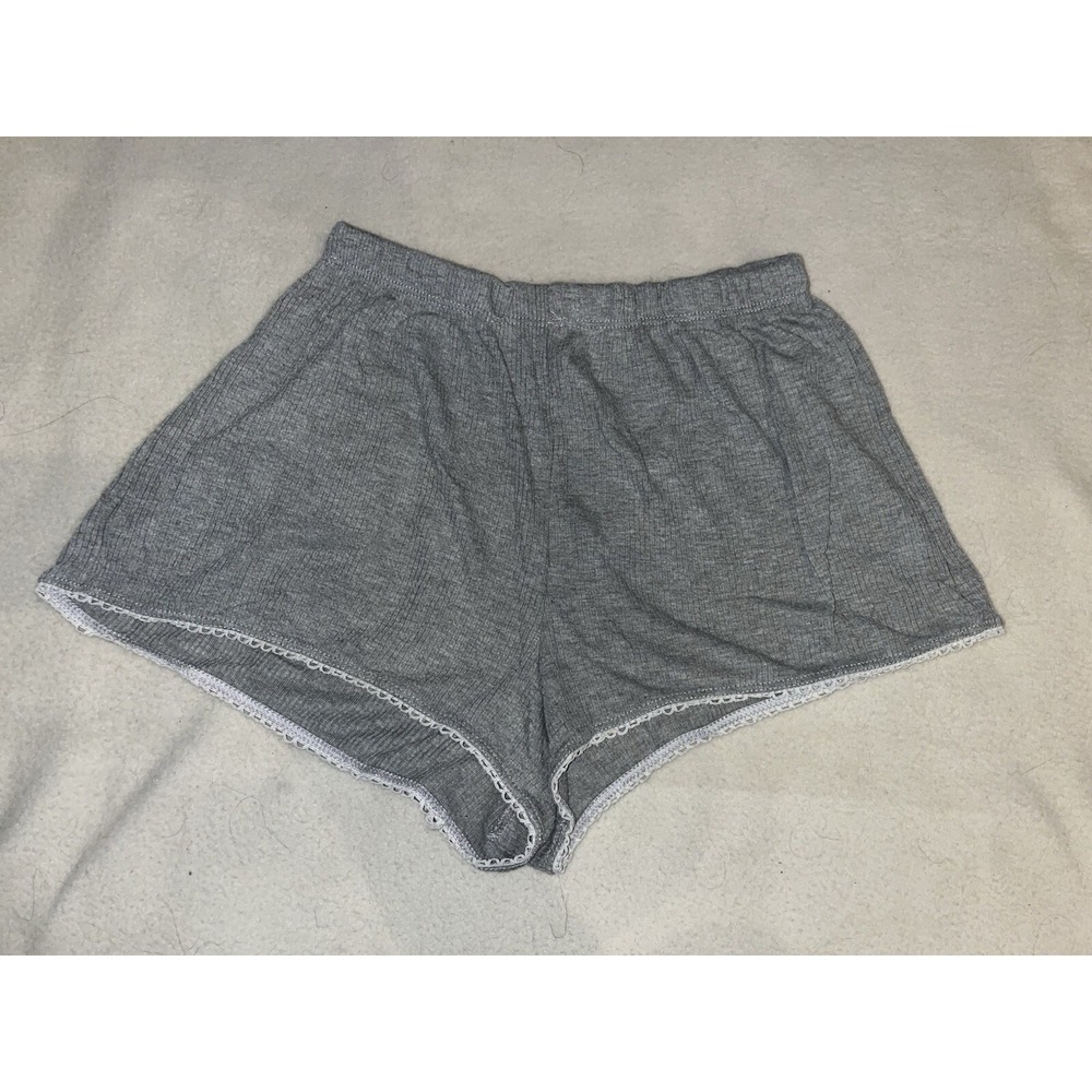 Gray ribbed lounge shorts, mini shorts, Duppin' Daisy's, size women's XS